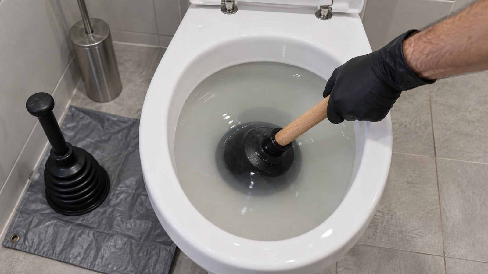 Débouchage d'un WC par NJ Sanitaire
